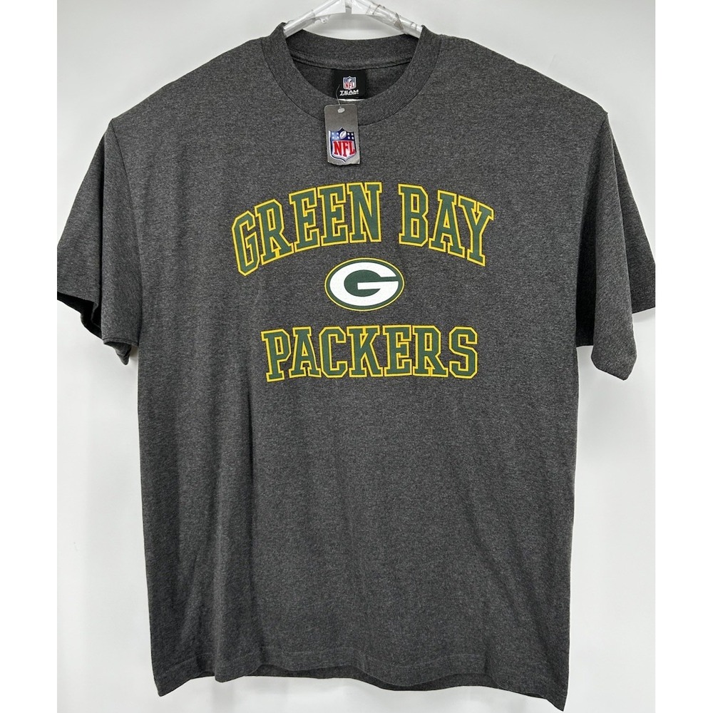 NFL Team Apparel Green Bay Packers Short Sleeve Shirt Gray Men's XL NWT